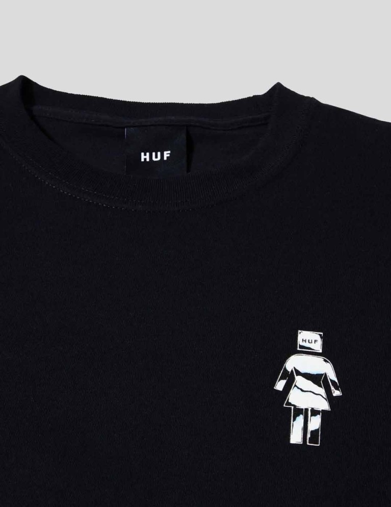 HUF x crailtap chrome l/s tee black